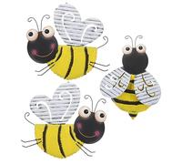UKCOCO 3pièces Décoration Murale Abeille Art Ornements à Suspendre Pour Jardin Clôture Et Intérieur Pour Chambre Et Extérieur