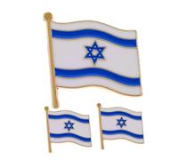 UKCOCO 3pièces Épingles Émaillées Drapeau Israélien Insigne National Accessoires Vêtements Et Décorations De Fête Broches