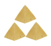 UKCOCO 3pièces Étagère De Pyramide Égyptienne Ancienne Figurine De Moule De Résine Simulant Une Sculpture pour Aquarium Monde Décor Statut Mini Ornement De Maison Bureau Figure De