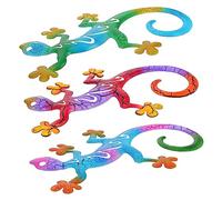 UKCOCO 3pièces Pendentif Murale Forme De Gecko Décor Gecko Suspendu Décoration Murale Inspirante Forme De