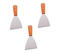 UKCOCO 3pièces Spatules Acier Avec Poignée Outils De Cuisine Pour Steak Pancakes Et Barbecue Ustensiles De Teppanyaki Et Faciles à Nettoyer