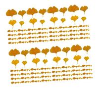 UKCOCO 4 Ensembles Ginkgo Artificielles Décoration Naturelle pour Mariages Et Intérieur Ornements Réalistes 108 Pièces * 4