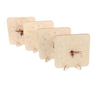 UKCOCO 4 Ensembles Kit Horloge DIY Garçon Fille Bois avec Mécanisme Précis Matériel Créatif pour Apprendre Heure et Décorer Modèles Dragon Escargot Hibou Lion