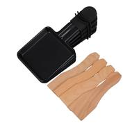 UKCOCO 4 ensembles Mini Poêle à Raclette Électrique avec Pans Carrés et Spatules Accessoires de Cuisine pour Fondue et Fromage Ustensile de Grillade Polyvalent