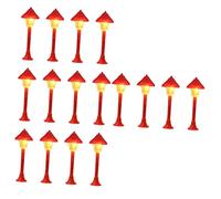 UKCOCO 4 Ensembles Miniature LED Street Light Model Durable Simulation Lampadaire for Dollhouse Garden Decor Bedroom Room Accessories with Stable Flat Base 4 Pièces *