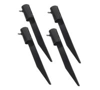 UKCOCO 4 Pièces Accessoires pour Parapluies Tube Solaire Piquet De Terre Remplacement des Piquets De Lumière Solaire Piquet De Remplacement pour Lampes Solaires Pieu Jardins Black Le Fer
