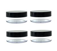 UKCOCO 4 Pièces Boîte à Poudre Vide Pot De Poudre à Maquillage Avec Couvercle Noir Pour Voyage Et Rangement