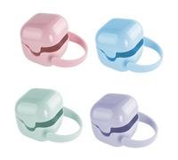 UKCOCO 4 pièces Boîte à Tétine Portable PP Étui de Rangement Propre et Sécurisé pour Sucettes Protège les Saletés pour Garçon Fille et Voyage Couleurs Assorties