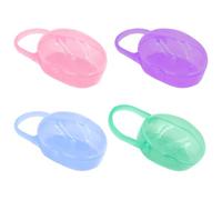 UKCOCO 4 Pièces Boîte de Rangement pour Sucette, Étui à Sucette Portable, Pp, Anti-poussière, Facile à Nettoyer, pour Bébé, Voyage et Maison Couleur