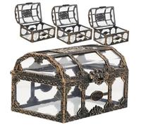 UKCOCO 4 pièces Boîte Dragées Mariage Coffret Trésor Vintage pour Bonbons Cadeaux de Fête et Mariage Petit Coffret Décoratif Léger et Pratique