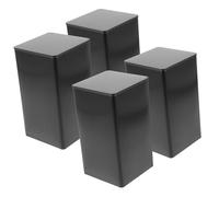 UKCOCO 4 pièces Boîte Métallique de Rangement avec Couvercle Étanche Conteneurs Hermétiques pour Thé Café Sucre et Épices Design Simple et Portable pour Cuisine et Bureau