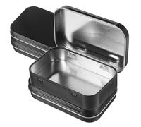 UKCOCO 4 pièces Boîtes Métalliques Vides Petites Mini Rangement Portable avec Couvercle à Charnière pour Monnaie Clés Bonbons et Petits Objets