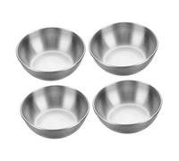 UKCOCO 4 pièces Bol Sauce Inox Petits Bols Multifonctions pour Condiments Apéritifs et Épices Design Élégant et Usage Polyvalent pour Maison et Restaurant