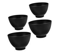 UKCOCO 4 pièces Bols à Masque Silicone pour Visage Accessoires de DIY pour Soins de Peau Bols Empilables Silicone Noir Faciles à Nettoyer et Idéaux pour Esthéticiennes