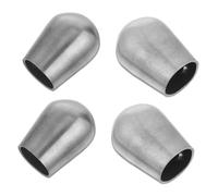 UKCOCO 4 Pièces Bouchons de Finition pour Main Courante Escalier Acier Inoxydable Embouts Ronds Compatibles Protection Sécurisée et Installation Facile Lot de