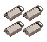 UKCOCO 4 pièces Butoir Porte Magnétique Inoxydable Loquet Cabinet Robuste Résistant à Usure Fermeture Sécurisée pour Armoire et Meuble Protection et Animaux Finition Rouge Antique