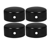 UKCOCO 4 Pièces Capuchons de Fixation Main Courante Escalier Acier Inoxydable Noir Protection Embouts Robustes pour Rambarde Bois Accessoires de Rampe Intérieure Lot