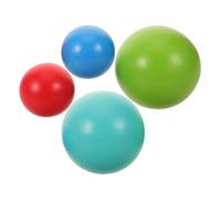 UKCOCO 4 Pièces Croquet Balls Set for Durable Wooden Outdoor Lawn Game with Assorted Colors Easy Grip Natural Wood Balls for Summer Camp Family Activities