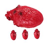 UKCOCO 4 pièces Décorations Halloween Cœurs Sanglants Faux Organes Effrayants Réalistes pour Fête Terreur Maison Hantée Ambiance Effrayante