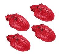 UKCOCO 4 Pièces Décorations Organes Humains Simulés Cœurs Sanglants pour Halloween Accessoires Effrayants de Fête