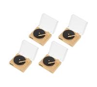 UKCOCO 4 Pièces DIY Mini CD Player and Record Player Model for Creative Dollhouse Decor Living Room and Bedroom