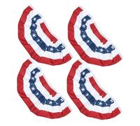 UKCOCO 4 pièces Drapeaux Américains Plissés Éventail Décorations Patriotiques pour Juillet Memorial Day Fête Indépendance
