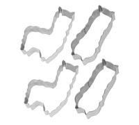 UKCOCO 4 pièces Emporte Acier Inoxydable Forme de Mouton Lot de Grandes et Petites pour Biscuits et Pâtisseries DIY Outil de Cuisson Pratique et Facile à Démouler