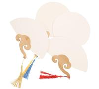 UKCOCO 4 pièces Éventails Papier Blancs Miniatures DIY pour Peinture et Graffiti et Portables pour Garçon Fille et Décoration Maison Couleur Aléatoire Couleur Aléatoire