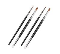 UKCOCO 4 pièces Kit de Pinceaux Double Embout pour Maquillage Professionnel Petite Brosse Cache Éponge Douce pour Zones Sensibles et Camouflage