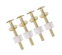 UKCOCO 4 Pièces Kit de Vis et Écrous pour Fixation de Siège de Toilette avec Joint Caoutchouc Accessoires de Montage pour Charnières Supérieures Montage Stable et Compatible Plupart des