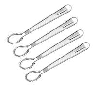 UKCOCO 4 Pièces Lot de Fouets à Œufs Manuels Acier Inoxydable Spirale à Ressort pour Mélanger Fouetter et Émulsionner Sauces Lait Café et Pâtisserie Ustensile Portable sans Électricité