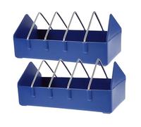 UKCOCO 4 pièces Lot de Mangeoires pour Pigeons Plastique Renforcé avec Séparateur Amovible Bac Alimentation et Multifonction pour Poussins Canetons et Volaille