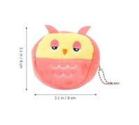 UKCOCO 4 pièces Lot de Porte-Monnaie Peluche Animal avec Cordon pour Femme Fille Portefeuille Doux et Compact pour Cartes et Monnaie Motifs Panda Hibou Rouge Ours Bleu et Grenouille