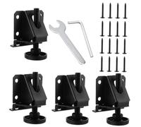 UKCOCO 4 pièces Lot de Réglables pour Meubles Robustes Niveau de Travail Réglable Compensation des Sols Irréguliers avec Vis et Clé pour Étagères Armoires Établis Antidérapants et