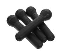 UKCOCO 4 Pièces Microphones Jouets Garçon Fille Plastique Noir Microphones Factices pour Jeu Imitation Pratique de Discours Fête Anniversaire Halloween Noël Cosplay