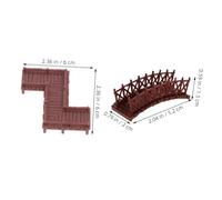 UKCOCO 4 Pièces Miniature Chinese Bridges for Fairy Garden Small Arch Z Shape Mini Garden Accessories for Fish Tank Terrarium and DIY Micro Landscape Decor