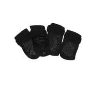 UKCOCO 4 Pièces Moufles à Griffes pour Animaux de Compagnie, Protections de Griffes de Chat, Protection Confortable et Ventilée, Polyester, Noir, pour Bain et Toilettage des Chats