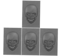 UKCOCO 4 Pièces Moule de Fusion Graphite Forme de Crâne Moule pour à Haute Densité pour Fusion de Or de et Du Cuivre pour Enseignement et Analyse Scientifique