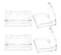 UKCOCO 4 Pièces Palette de Maquillage Yeux Vide, Carrée, Transparente, | Godets à Paupières Rechargeables, Plastique Léger, Format Portable, pour Voyage Extérieur, Femme