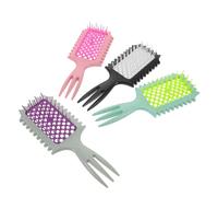 UKCOCO 4 Pièces Peigne de Massage Anti-statique Brosse Creuse pour Cheveux Bouclés Démêlage Doux pour Cheveux Secs et Humides Coiffage Professionnel et Définition Accessoire Polyvalent