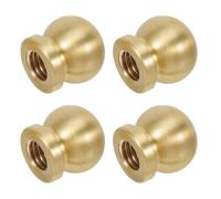 UKCOCO 4 Pièces Pieds en Laiton pour Meubles en Bois, Rehausseurs Décoratifs Élégants, Installation Facile, Forme Sphérique, pour Décoration Intérieure et Plateaux de Service