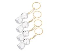 UKCOCO 4 Pièces Porte Clés Urne Transparente pour Poils de Chien Capsule et Étanche pour Souvenir Animal de Compagnie Accessoire Portable pour Propriétaires