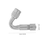 UKCOCO 4 pièces Rallonges de Valve Coudées Métal pour Voiture et Moto Lot de Prolongateurs Robustes Compatibles Multi-Marques pour Performance Améliorée