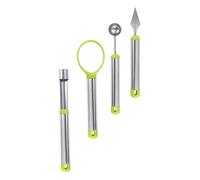UKCOCO 4 pièces Set de Cuillères à Boule de Melon Acier Inoxydable Outil Pratique pour Creuser Fruits Variés Ustensile de Cuisine pour Salades et Présentations à