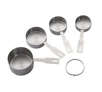 UKCOCO 4 pièces Set de Tasses à Mesurer Acier Inoxydable avec Graduation Ustensiles de Cuisine Résistants et Faciles à Nettoyer pour Pâtisserie et Dosage