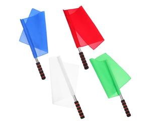 UKCOCO 4 Pièces Signal Flags For Referees With Ergonomic Sponge Handle Lightweight And Non Slip Suitable For Volleyball Soccer Rugby Matches