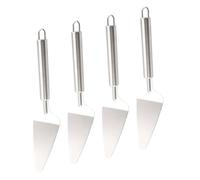 UKCOCO 4 pièces Spatule Métallique Acier Inoxydable pour Cuisine Barbecue et Pâtisserie Spatule Triangulaire pour Pizza et Gâteaux Facile à Utiliser
