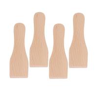 UKCOCO 4 pièces Spatules de Hêtre Lisses pour Beurre Pizza et Grill Ustensiles de Cuisine Naturels Doux pour Revêtements Antiadhésifs