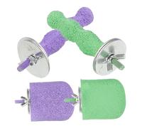 UKCOCO 4 Pièces Support Perchoir pour Perroquet Bâtons de Meulage Antidérapants pour Griffes Accessoires Universels pour Cage à Perruches Calopsittes et Petits Oiseaux
