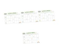 UKCOCO 4 Pièces Tableau Effaçable Autocollant pour Réfrigérateur Planificateur de Menu Hebdomadaire Auto Adhésif pour Cuisine Organiseur de Repas Réutilisable et Tableau de Messages